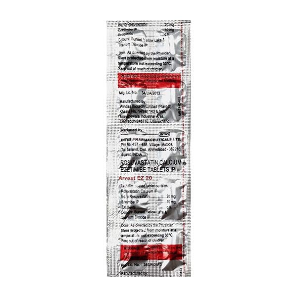 ARVAST EZ 20 Tablet 10's - Global Surgicals