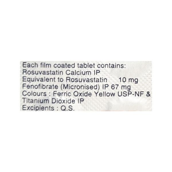 Arvast F 10mg Tablet 10'S - Global Surgicals