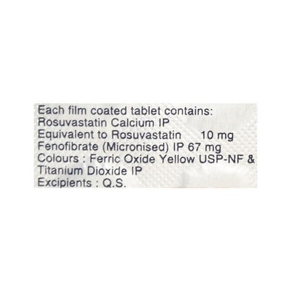 Arvast F 10mg Tablet 10'S - Global Surgicals