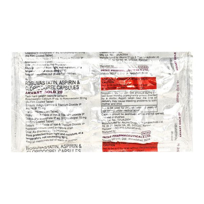 Arvast Gold 20Mg Capsule 10's - Global Surgicals