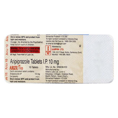 Arzu 10mg Tablet 10'S - Global Surgicals
