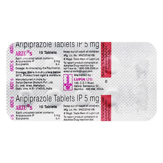ARZU 5mg Tablet 10's - Global Surgicals