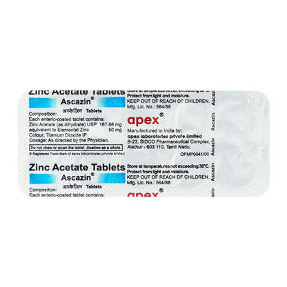 Ascazin 50mg Tablet 10'S - Global Surgicals