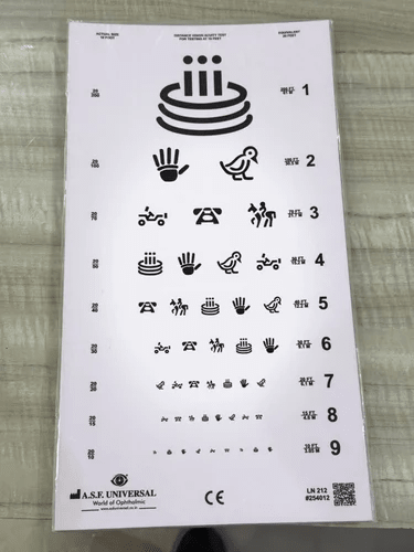 Asf Allen Distance Vision Chart - Global Surgicals