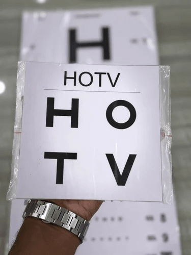 Asf Hotv Chart Distance Vision Chart - Global Surgicals