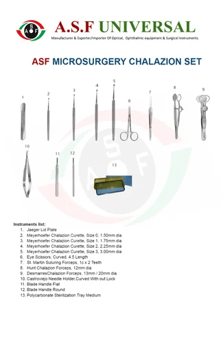 Asf Ophthalmic Chalazion Set - Global Surgicals