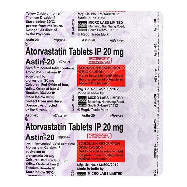ASTIN 20mg Tablet 30's - Global Surgicals
