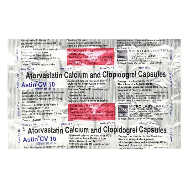 Astin CV 10mg Capsule 10'S - Global Surgicals