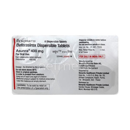 Asunra 400mg Tablet 6'S - Global Surgicals