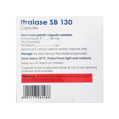 ITRALASE SB 130 Capsule 10's