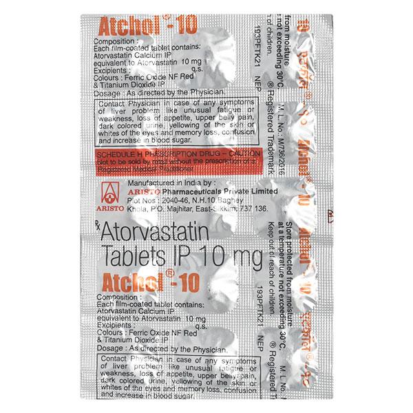 ATCHOL 10 Tablet 15's - Global Surgicals