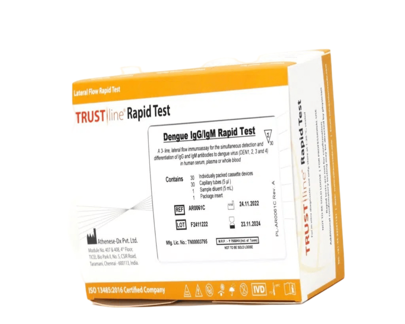 Athenese Dengue IgG/ IgM Combo Rapid Card - Global Surgicals