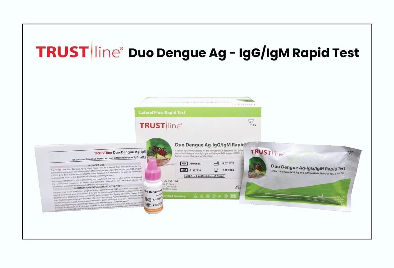 Athenese Duo Dengue Ag+IgG/IgM Rapid Card - Global Surgicals