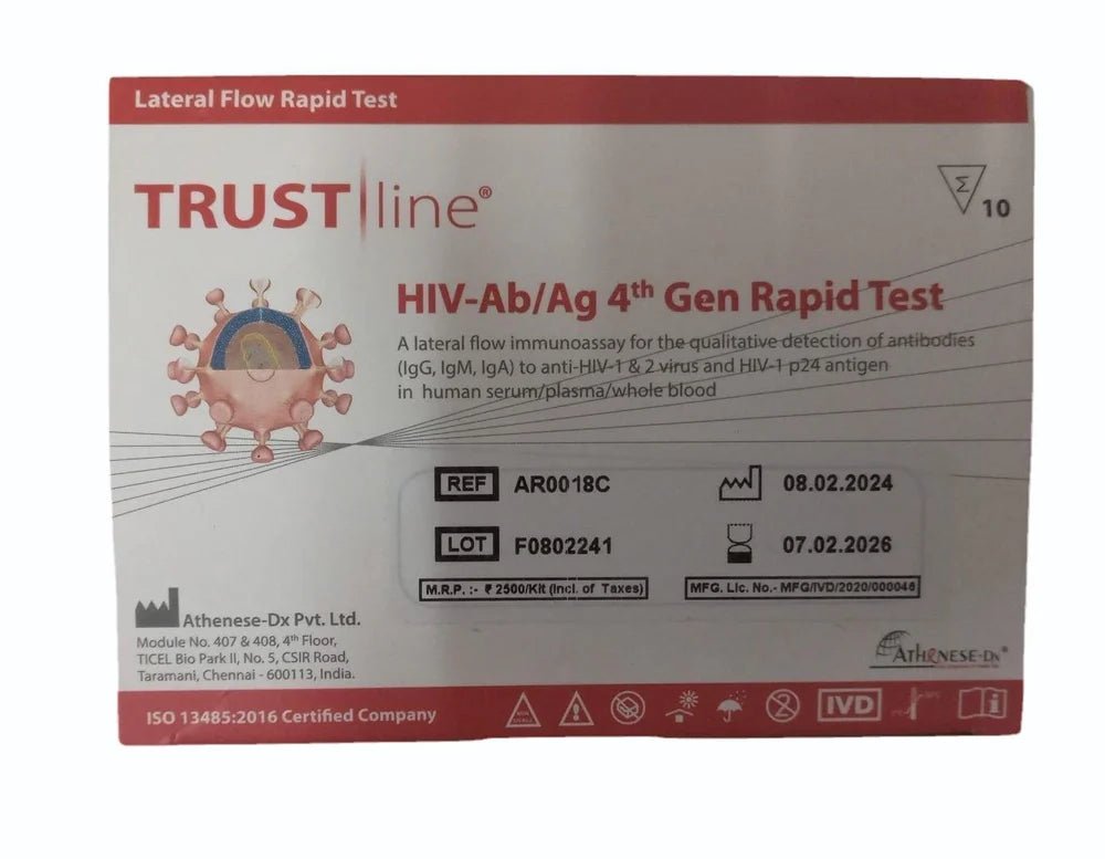 Athenese HIV - Ab/Ag 4th Gen Rapid Card - Global Surgicals