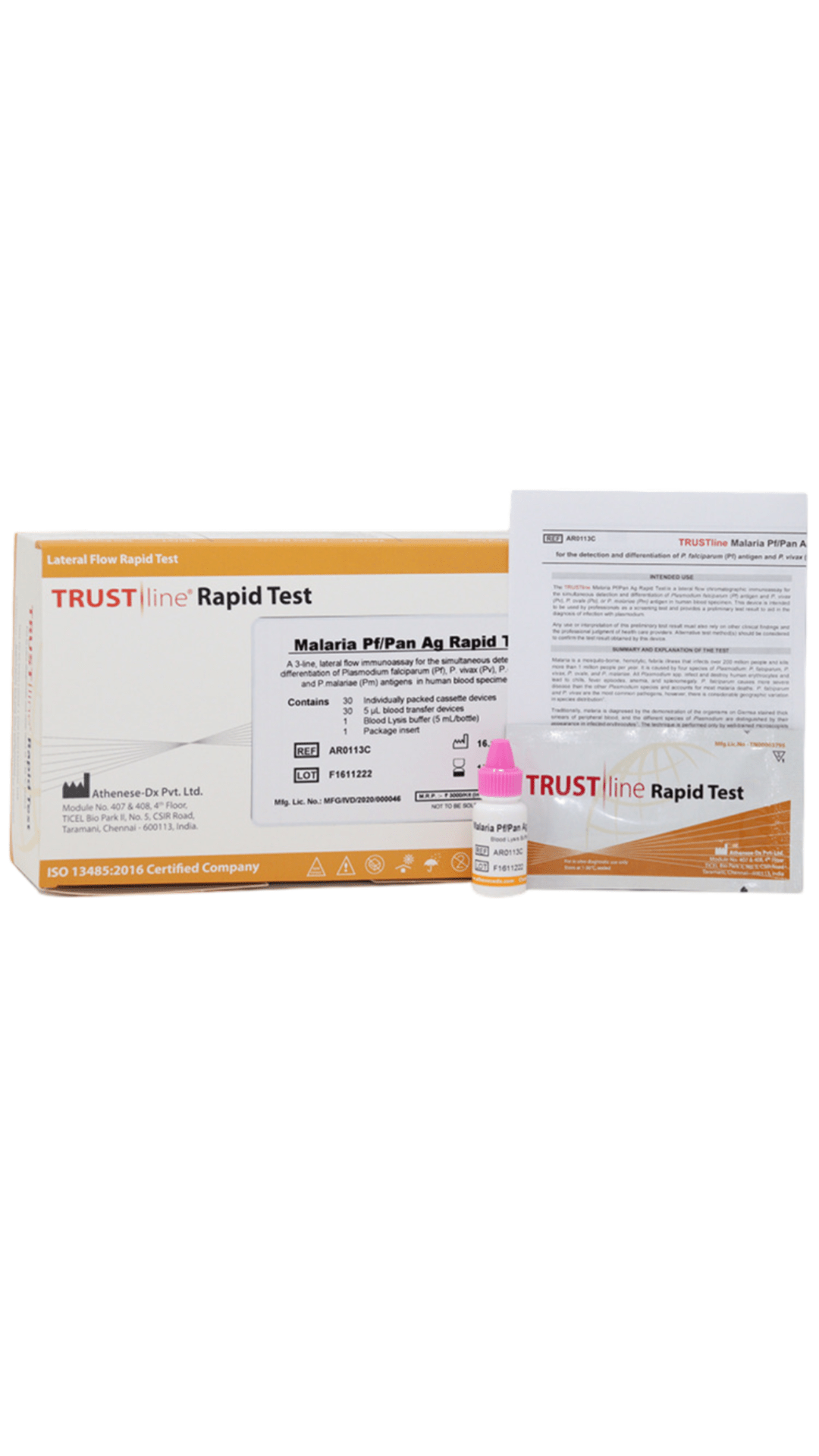 Athenese Pf/PAN Ag Malaria rapid card - Global Surgicals