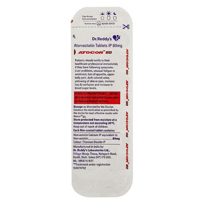 Atocor 80mg Tablet 14'S - Global Surgicals