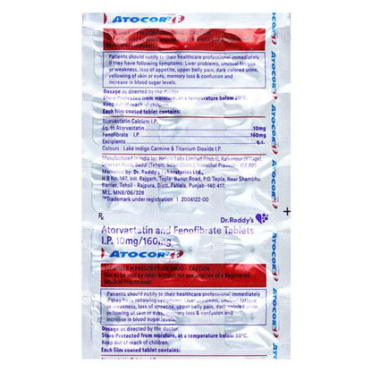Atocor F Tablet 15'S - Global Surgicals
