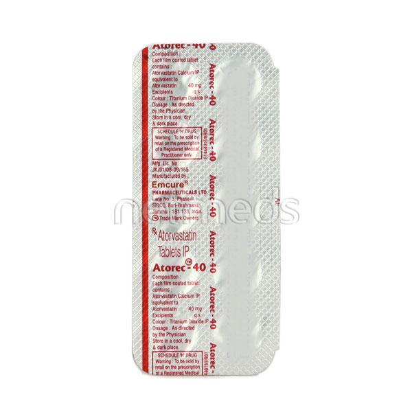 Atorec 40mg Tablet 10'S - Global Surgicals