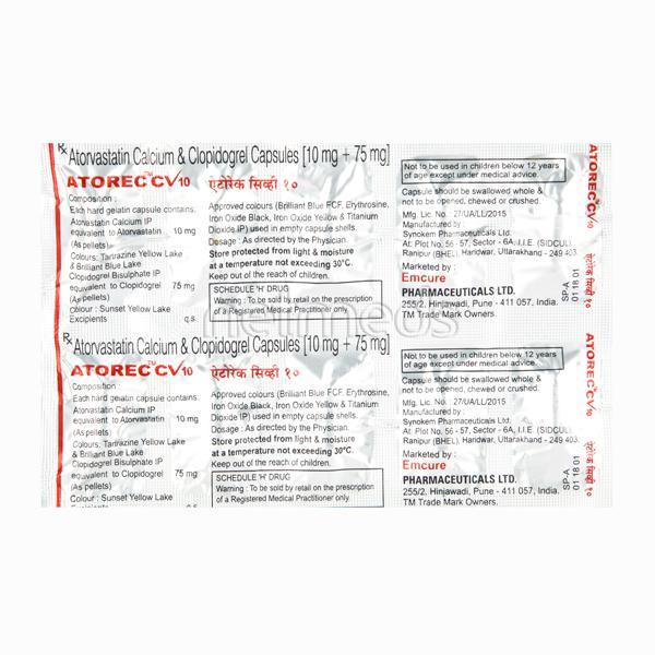 Atorec CV 10mg Capsule 10'S - Global Surgicals