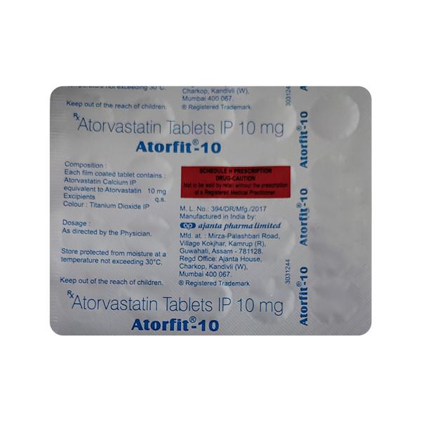 ATORFIT 10 Tablet 20's - Global Surgicals