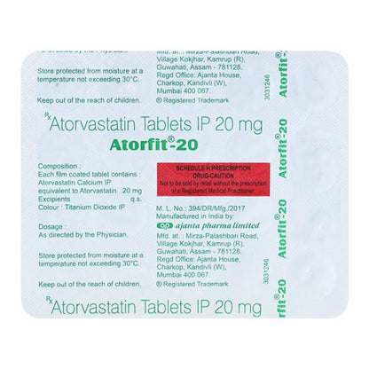 ATORFIT 20 Tablet 20's - Global Surgicals