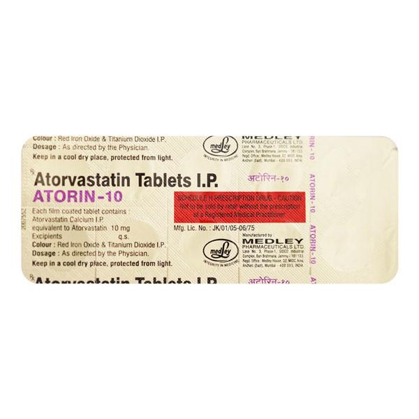 Atorin 10mg Tablet 10'S - Global Surgicals