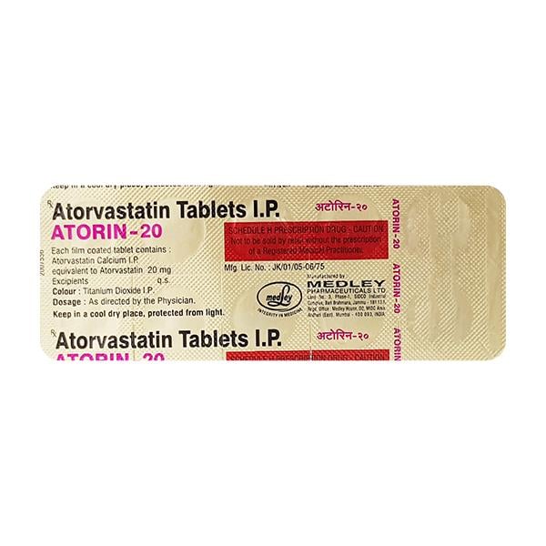 Atorin 20mg Tablet 10'S - Global Surgicals
