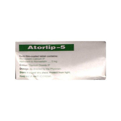 ATORLIP 5mg Tablet 15's - Global Surgicals