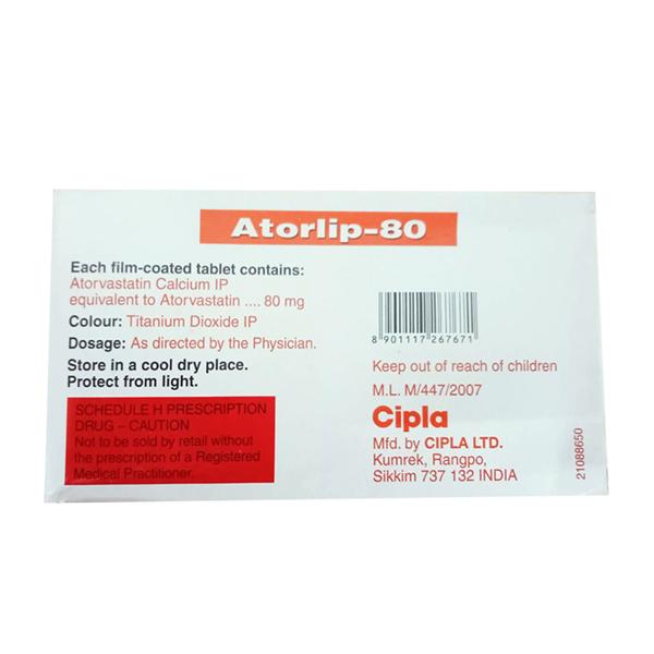 ATORLIP 80 Tablet 10's - Global Surgicals