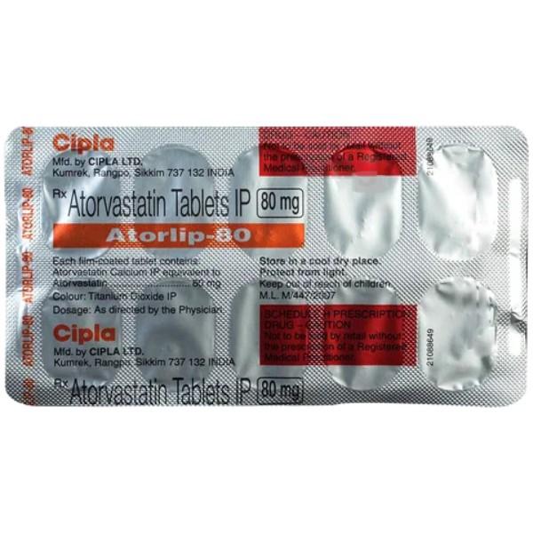 ATORLIP 80 Tablet 10's - Global Surgicals