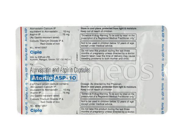 Atorlip Asp 10mg Capsule 10'S - Global Surgicals