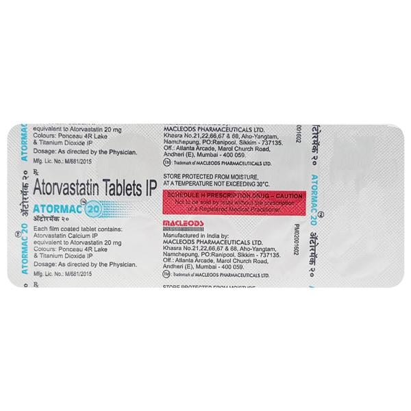Atormac 20mg Tablet 10'S - Global Surgicals