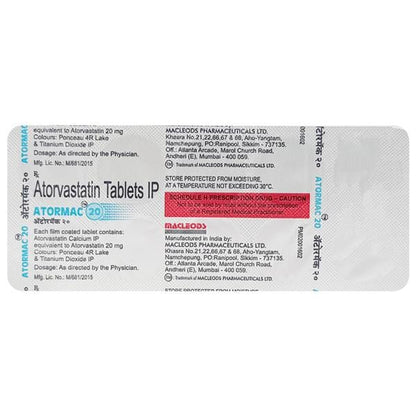 Atormac 20mg Tablet 10'S - Global Surgicals
