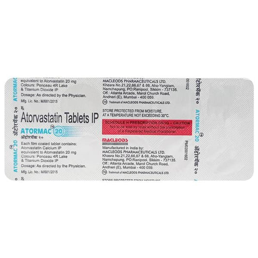 Atormac 20mg Tablet 10'S - Global Surgicals
