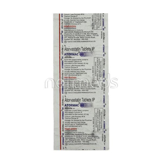 Atormac 40mg Tablet 10'S - Global Surgicals