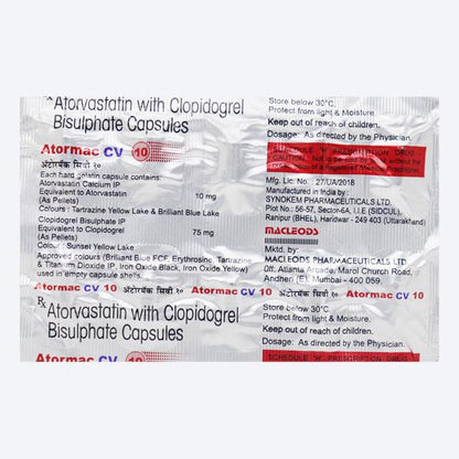 Atormac CV 10mg Capsule 10'S - Global Surgicals