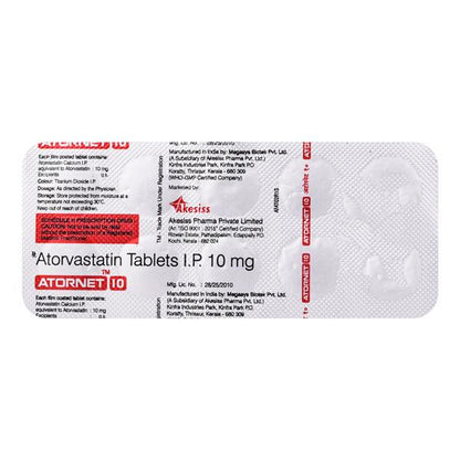 ATORNET 10mg Tablet 10's - Global Surgicals