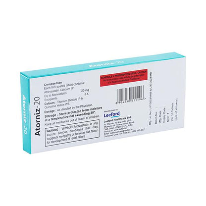 ATORNIZ 20 Tablet 10's - Global Surgicals