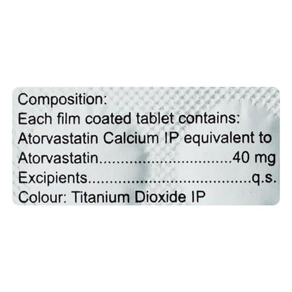 Atorsave 40mg Tablet 15'S - Global Surgicals