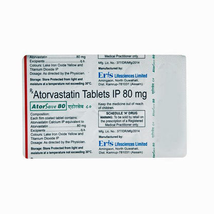 Atorsave 80mg Tablet 15'S - Global Surgicals
