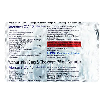 Atorsave CV 10mg Capsule 10'S - Global Surgicals