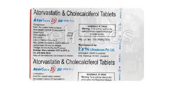 Atorsave D 20mg Tablet 15'S - Global Surgicals