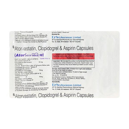 Atorsave Gold 10mg Capsule 10'S - Global Surgicals