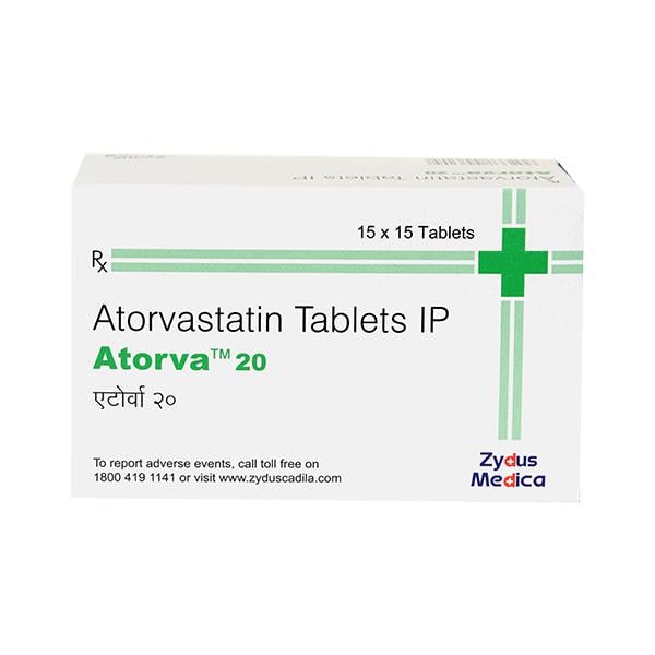 ATORVA 20mg Tablet 15's - Global Surgicals