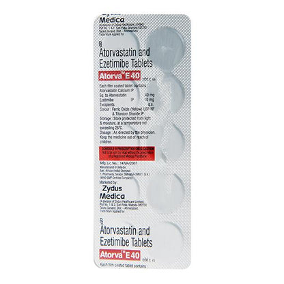 ATORVA E 40 Tablet 10's - Global Surgicals
