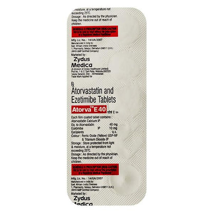 ATORVA E 40 Tablet 10's - Global Surgicals