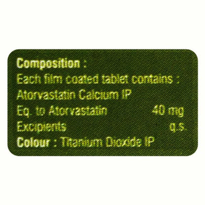 ATORVATIN 40 Tablet 10's - Global Surgicals