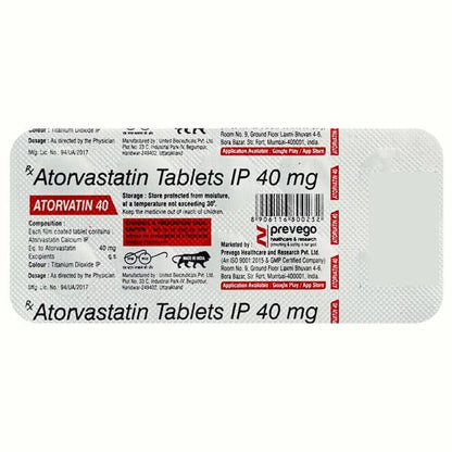 ATORVATIN 40 Tablet 10's - Global Surgicals