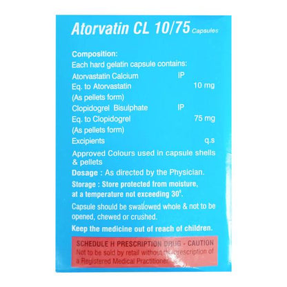 ATORVATIN CL 10/75 Capsule 15's - Global Surgicals