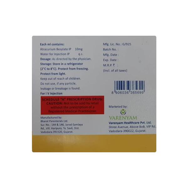 ATRABLOC 10 Injection 5X2.5ml - Global Surgicals